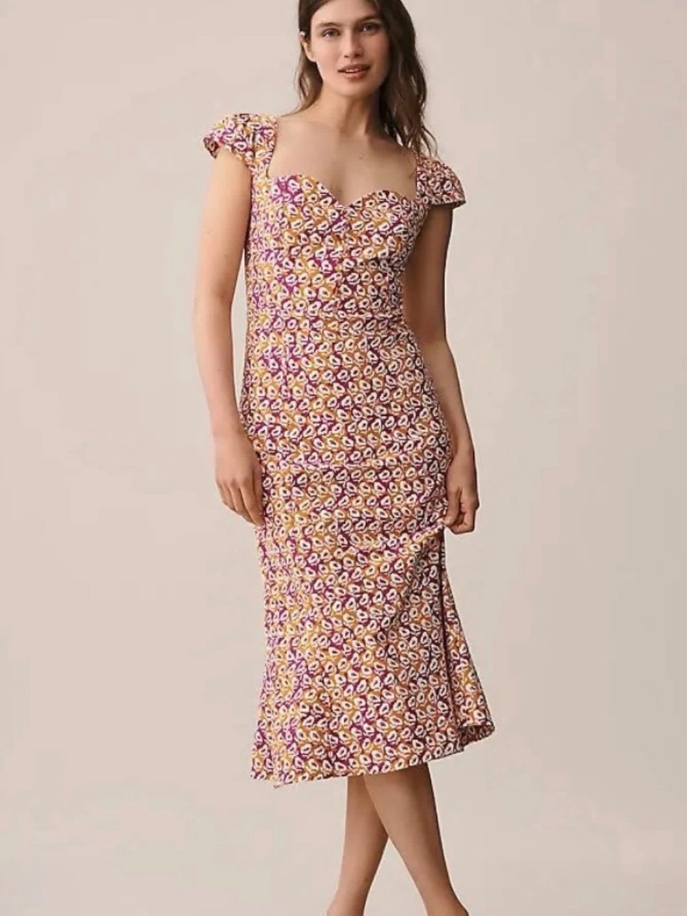 NWT Anthropologie The Cecily Fit & Flare Sweetheart Dress by Maeve Sz Small